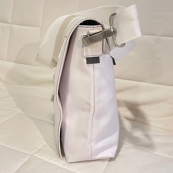 ECCO White Messenger Bag Shoulder Bag - Picture 6 of 16